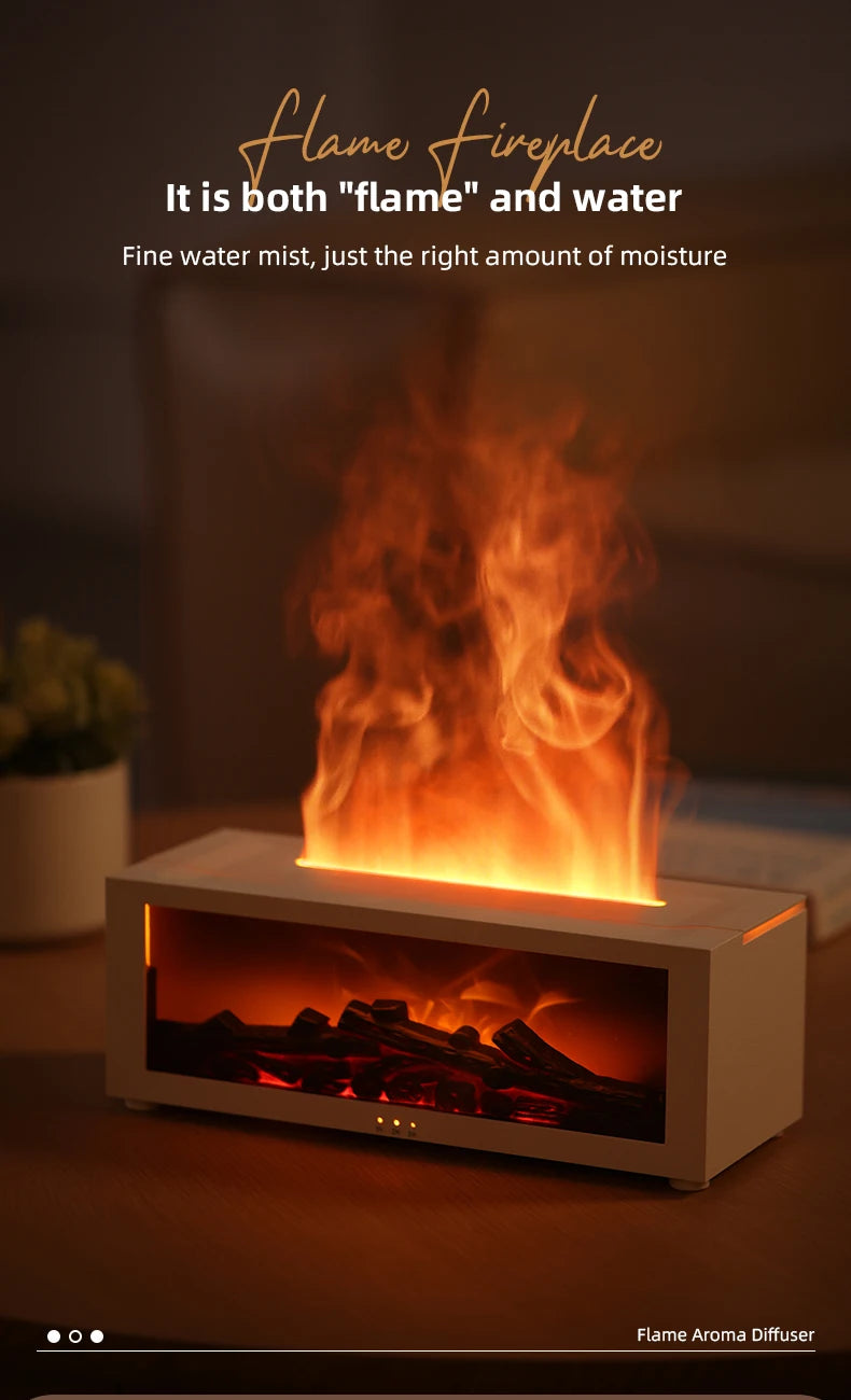 Kamin Aroma-Luftbefeuchter mit Fernbedienung und Timer