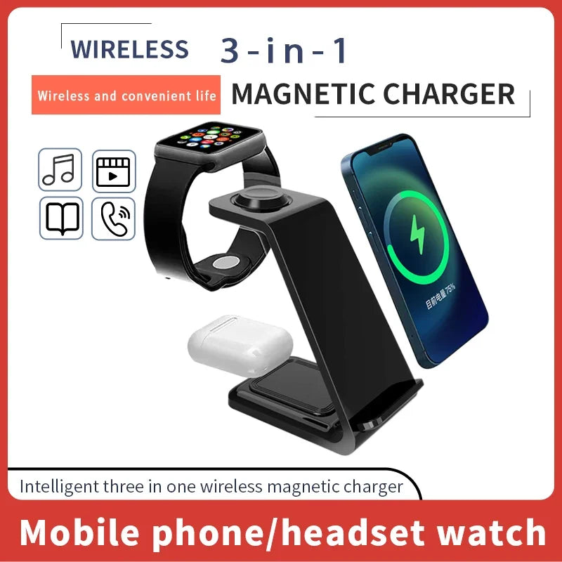 3-in-1 Wireless Charging Dock für iPhone, Apple Watch & AirPods