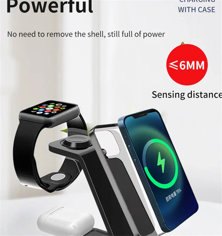 3-in-1 Wireless Charging Dock für iPhone, Apple Watch & AirPods
