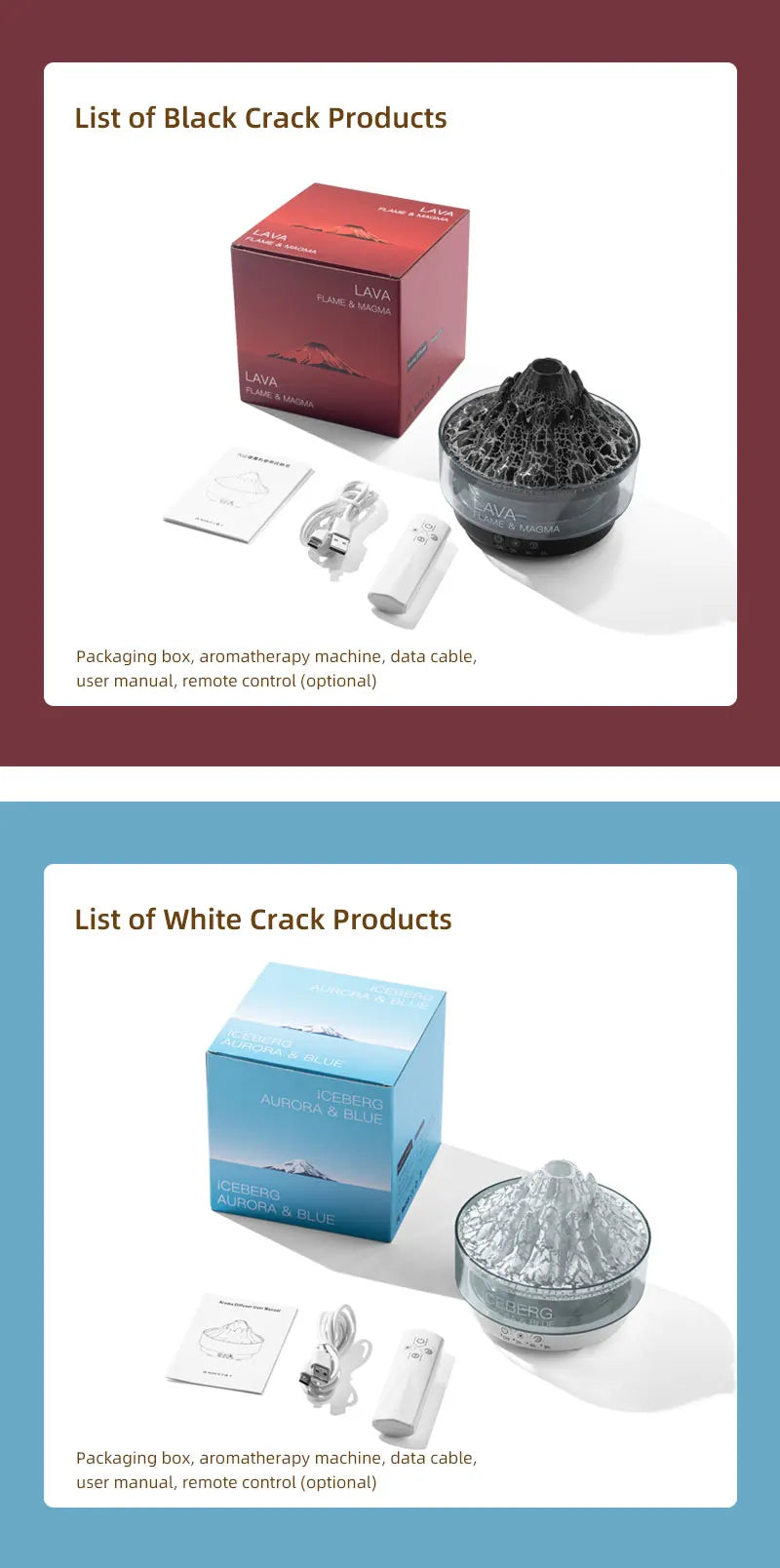 Vulkan Aroma-Luftbefeuchter mit Fernbedienung