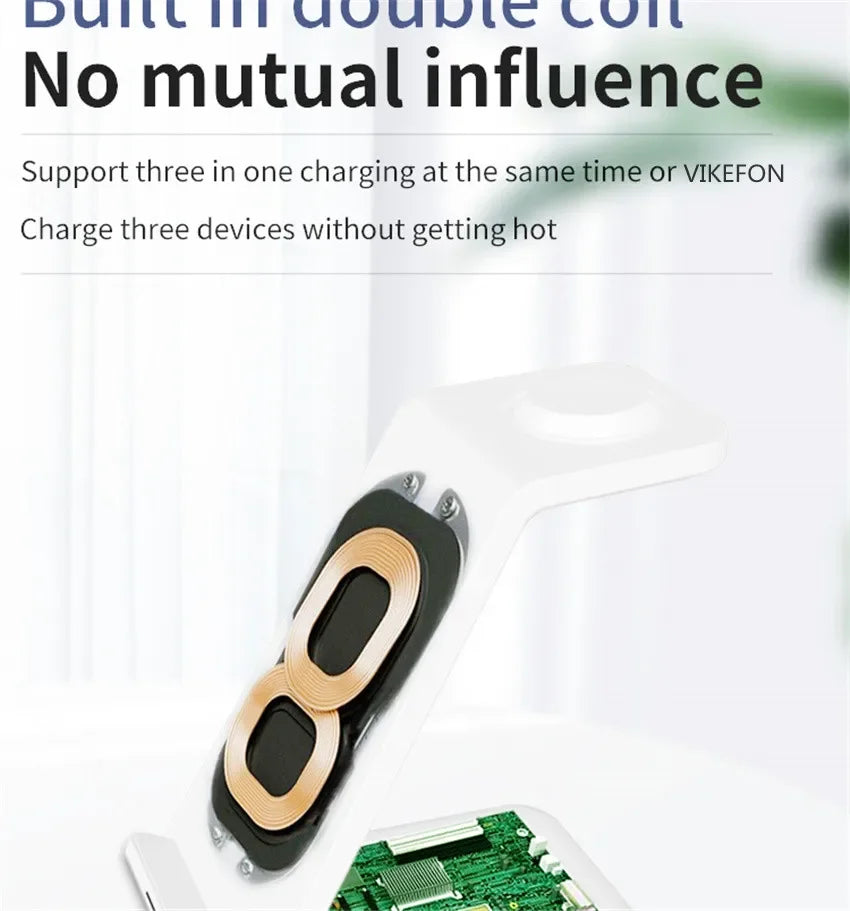 3-in-1 Wireless Charging Dock für iPhone, Apple Watch & AirPods