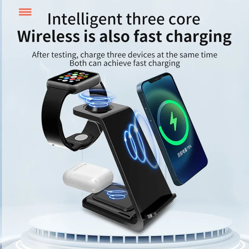 3-in-1 Wireless Charging Dock für iPhone, Apple Watch & AirPods