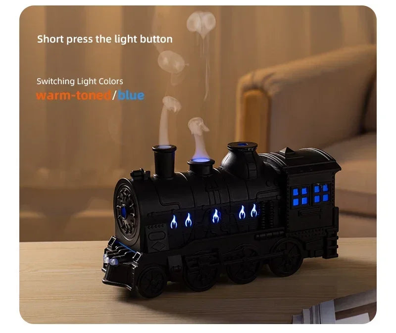 Mini Train Aromaluftbefeuchter für Ätherische Öle mit LED & Ultraschall Nebel
