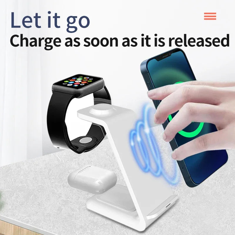 3-in-1 Wireless Charging Dock für iPhone, Apple Watch & AirPods