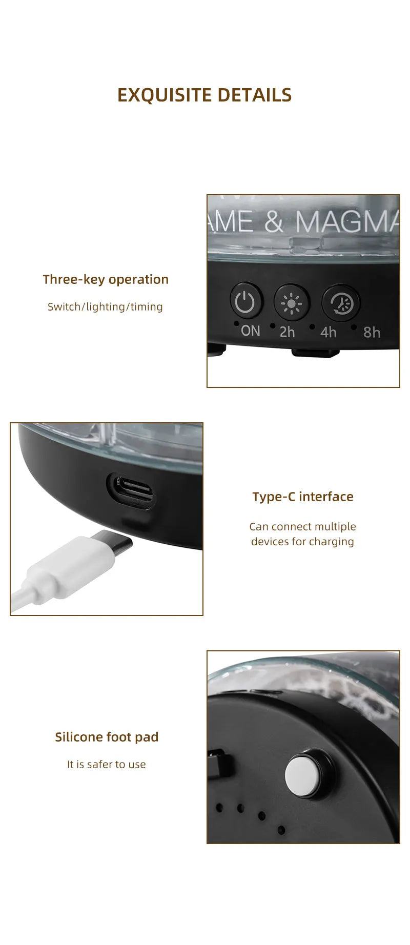 Vulkan Aroma-Luftbefeuchter mit Fernbedienung