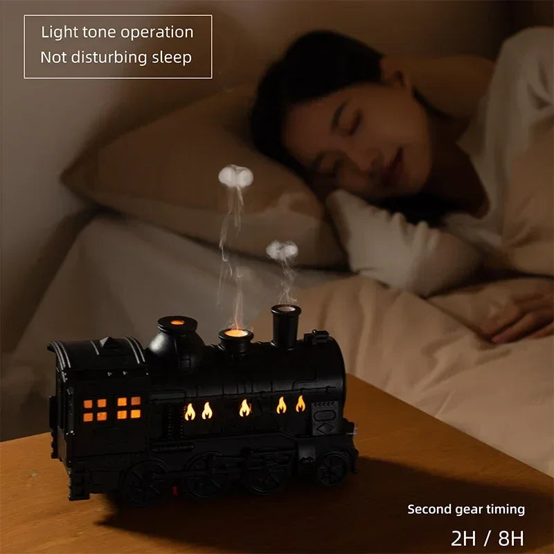 Mini Train Aromaluftbefeuchter für Ätherische Öle mit LED & Ultraschall Nebel