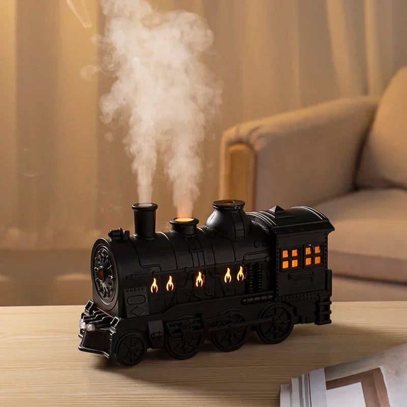 Mini Train Aromaluftbefeuchter für Ätherische Öle mit LED & Ultraschall Nebel
