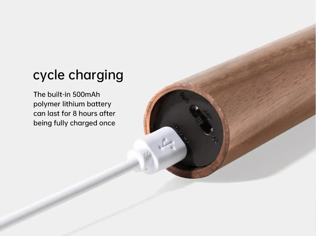 Wiederaufladbares LED-Nachtlicht - Magnetisches & hölzernes Design mit Bewegungssensor