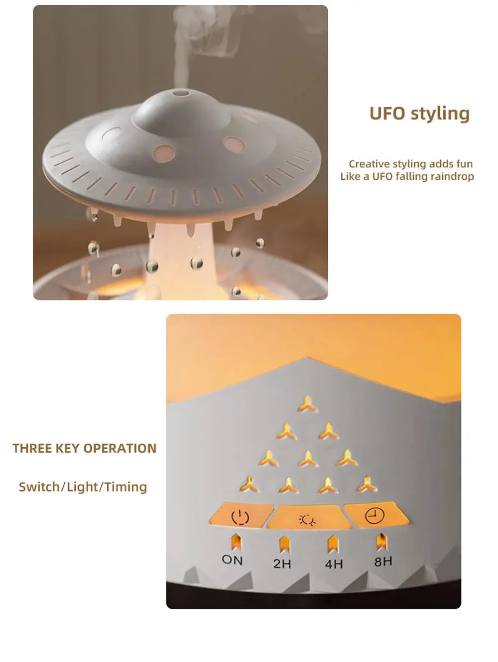 UFO Luftbefeuchter für Aroma mit Fernbedienung
